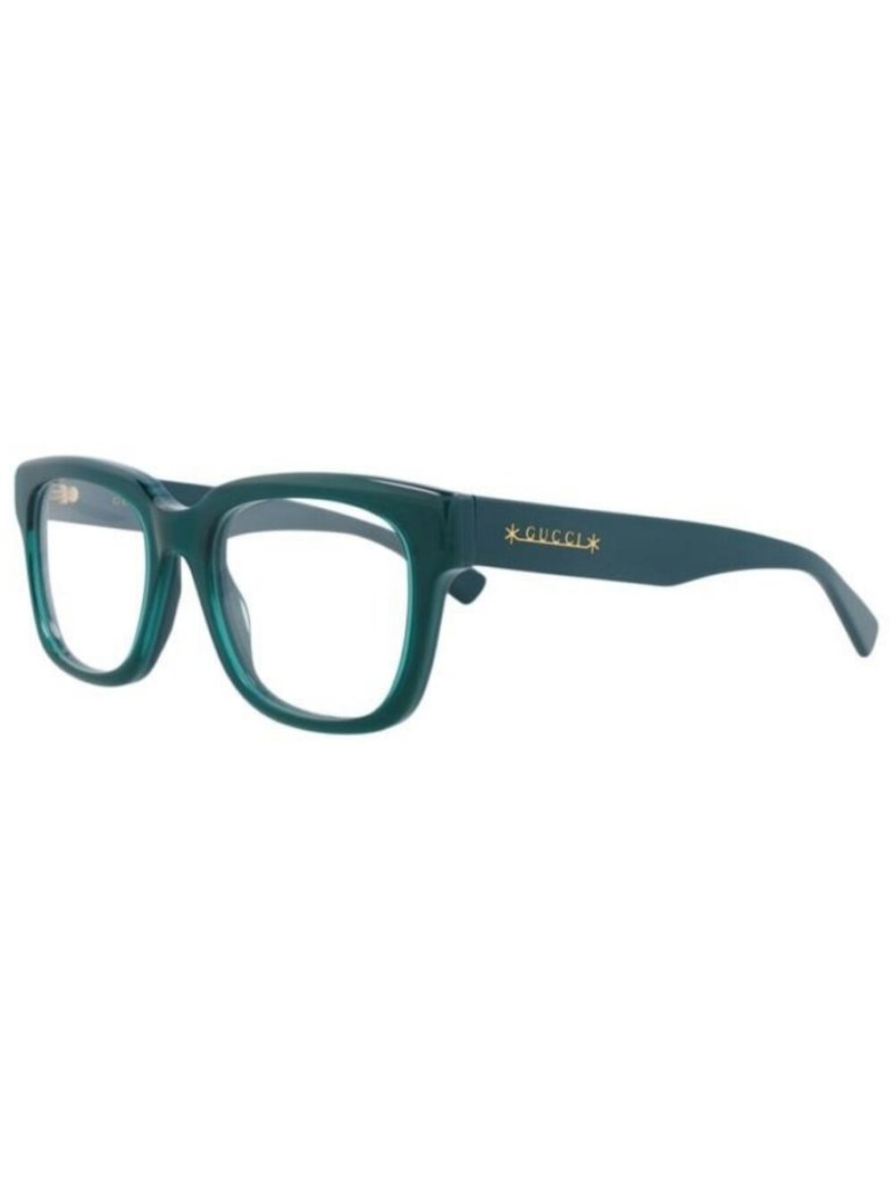 New Gucci Mens Square/Rectangle Blue Blue Transparent Fashion Designer Eyeglasse